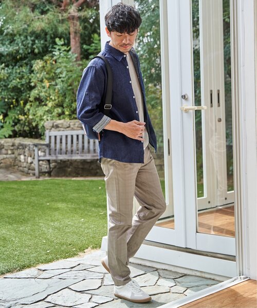 ikka（イッカ）の「【雑誌MonoMax5月号掲載】接触冷感チェック5ポケットパンツ【接触冷感】「小泉孝太郎さん着用モデル」（その他パンツ・メンズ・ネイビー/チャコール/ベージュ・M/L/S/XL）」の9枚目の写真