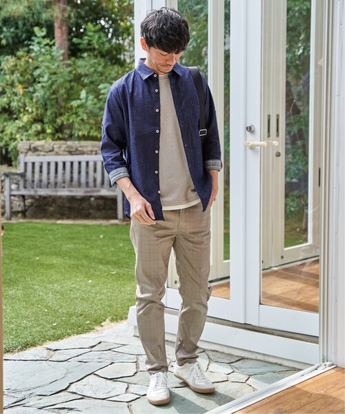 ikka（イッカ）の「【雑誌MonoMax5月号掲載】接触冷感チェック5ポケットパンツ【接触冷感】「小泉孝太郎さん着用モデル」（その他パンツ・メンズ・ネイビー/チャコール/ベージュ・M/L/S/XL）」の10枚目の写真