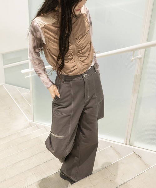 3.3 Field Trip （3.3フィールドトリップ）の「3.3 Field Trip／シャーリングショートジャケットベスト 2105737（ベスト・レディース・ベージュ/グレー・FREE）」の12枚目の写真