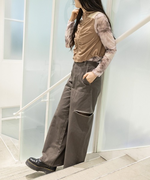 3.3 Field Trip （3.3フィールドトリップ）の「3.3 Field Trip／シャーリングショートジャケットベスト 2105737（ベスト・レディース・ベージュ/グレー・FREE）」の13枚目の写真