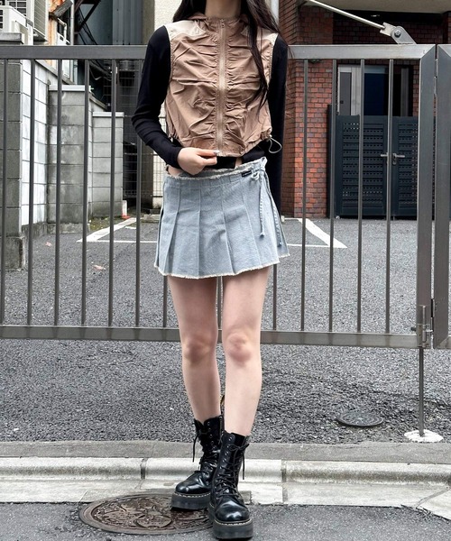 3.3 Field Trip （3.3フィールドトリップ）の「3.3 Field Trip／シャーリングショートジャケットベスト 2105737（ベスト・レディース・ベージュ/グレー・FREE）」の16枚目の写真