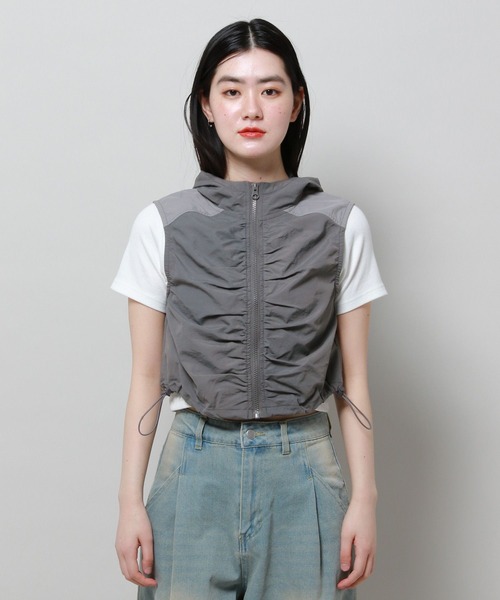 3.3 Field Trip （3.3フィールドトリップ）の「3.3 Field Trip／シャーリングショートジャケットベスト 2105737（ベスト・レディース・ベージュ/グレー・FREE）」の22枚目の写真