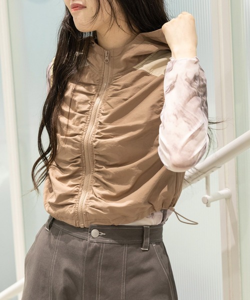 3.3 Field Trip （3.3フィールドトリップ）の「3.3 Field Trip／シャーリングショートジャケットベスト 2105737（ベスト・レディース・ベージュ/グレー・FREE）」の8枚目の写真