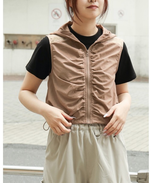 3.3 Field Trip （3.3フィールドトリップ）の「3.3 Field Trip／シャーリングショートジャケットベスト 2105737（ベスト・レディース・ベージュ/グレー・FREE）」の6枚目の写真