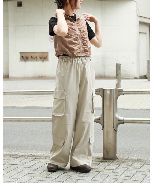 3.3 Field Trip （3.3フィールドトリップ）の「3.3 Field Trip／シャーリングショートジャケットベスト 2105737（ベスト・レディース・ベージュ/グレー・FREE）」の4枚目の写真