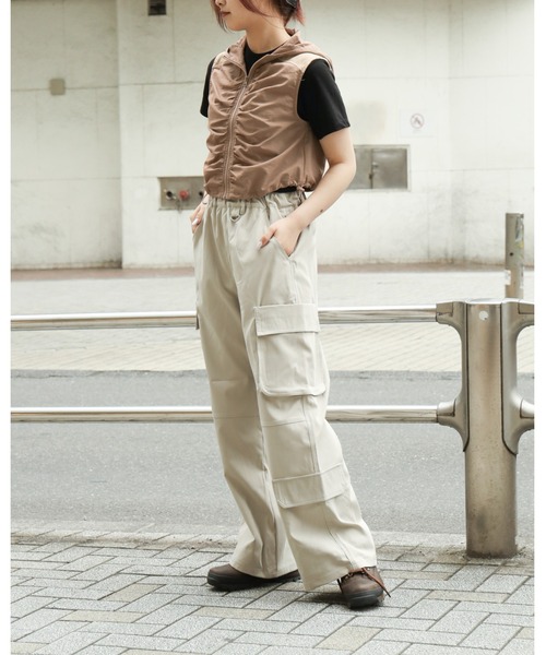 3.3 Field Trip （3.3フィールドトリップ）の「3.3 Field Trip／シャーリングショートジャケットベスト 2105737（ベスト・レディース・ベージュ/グレー・FREE）」の5枚目の写真