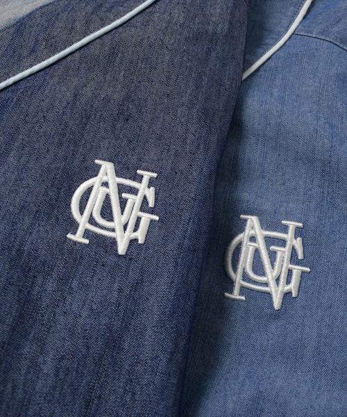 GLAZOS（グラソス）の「【接触冷感】【セットアップ対応】デニム・ノーカラーシャツ（シャツ/ブラウス・キッズ・ライトブルー/インディゴブルー・170cm/160cm/150cm/140cm）」の12枚目の写真