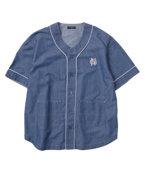 GLAZOS（グラソス）の「【接触冷感】【セットアップ対応】デニム・ノーカラーシャツ（シャツ/ブラウス・キッズ・ライトブルー/インディゴブルー・170cm/160cm/150cm/140cm）」の14枚目の写真