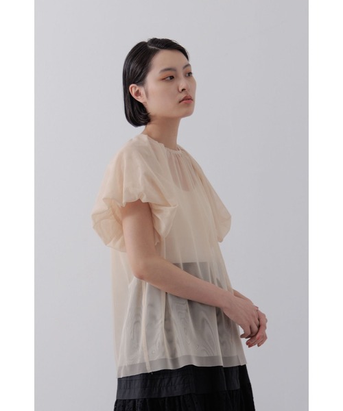Limue（リミュ）の「シアチュールトップス（Tシャツ/カットソー・レディース・ベージュ/ブラック・FREE）」の11枚目の写真