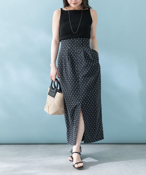 URBAN RESEARCH ROSSO WOMEN(アーバンリサーチ ロッソ)の「コクーンスリットスカート(スカート・レディース・ブラック系その他/ブラウン系その他・38/36)」の2枚目の写真