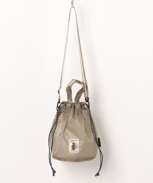 Donnaruma(ドンナルンマ)の「「COBMASTER」ポーチとしてもバッグとしても使えるコーデュラナイロンの巾着型バッグ(ショルダーバッグ・レディース・サックスブルー/ホワイト/ベージュ・FREE)」の2枚目の写真