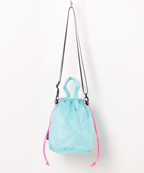 Donnaruma(ドンナルンマ)の「「COBMASTER」ポーチとしてもバッグとしても使えるコーデュラナイロンの巾着型バッグ(ショルダーバッグ・レディース・サックスブルー/ホワイト/ベージュ・FREE)」の7枚目の写真