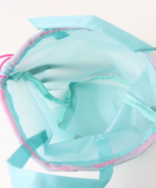 Donnaruma(ドンナルンマ)の「「COBMASTER」ポーチとしてもバッグとしても使えるコーデュラナイロンの巾着型バッグ(ショルダーバッグ・レディース・サックスブルー/ホワイト/ベージュ・FREE)」の5枚目の写真