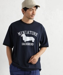 FOUND GOOD | リンガーDogプリントT(Tシャツ/カットソー)