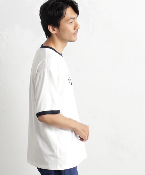FOUND GOOD(ファウンドグッド)の「リンガーDogプリントT(Tシャツ/カットソー・メンズ・ネイビー/ホワイト系5/ピンク系2・L/XL/S/M)」の14枚目の写真