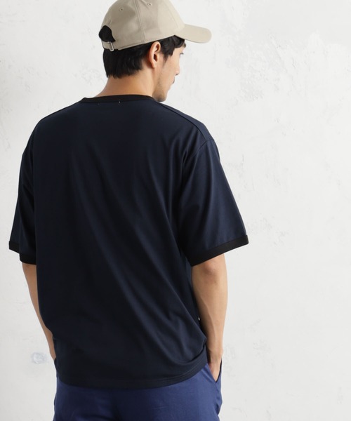 FOUND GOOD(ファウンドグッド)の「リンガーDogプリントT(Tシャツ/カットソー・メンズ・ネイビー/ホワイト系5/ピンク系2・L/XL/S/M)」の7枚目の写真