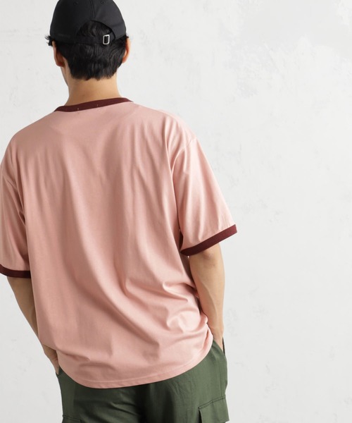 FOUND GOOD(ファウンドグッド)の「リンガーDogプリントT(Tシャツ/カットソー・メンズ・ネイビー/ホワイト系5/ピンク系2・L/XL/S/M)」の10枚目の写真