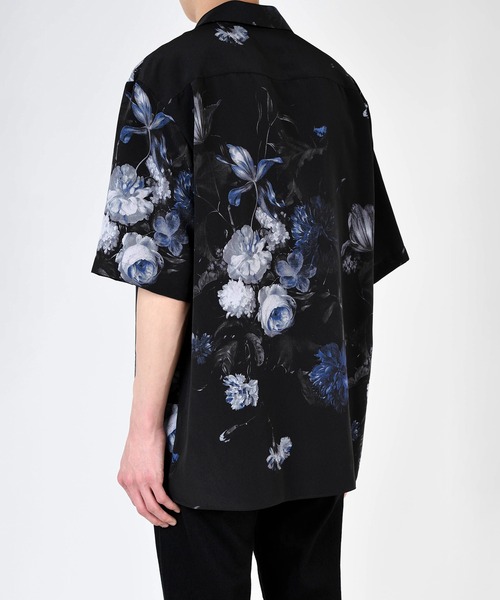 新品未使用 フランスデザイナー 定価8万 お花装飾コットンシャツ Camphor wood シャツ flower embroidery SAGARA h/s shirt / サガラ花