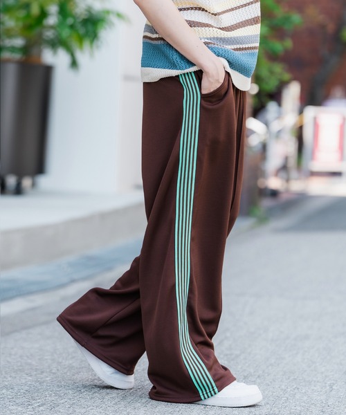 FR2 トラックパンツ Lサイズ 黒×紫 サイドライン ストリート系 FR2 トラックパンツ Lサイズ 黒×紫 サイドライン ストリート系