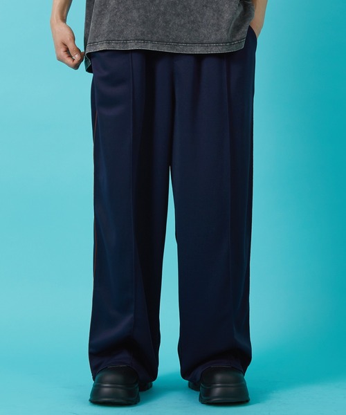 SIDEWAY STANCE（サイドウェイスタンス）の「【SIDEWAY STANCE】ラインジャージ ワイド トラックパンツ（その他パンツ・メンズ・ダークブラウン/ラベンダー/ストライプ/ブラック/グレー/ホワイト/ネイビー・SMALL/MEDIUM/LARGE）」の14枚目の写真