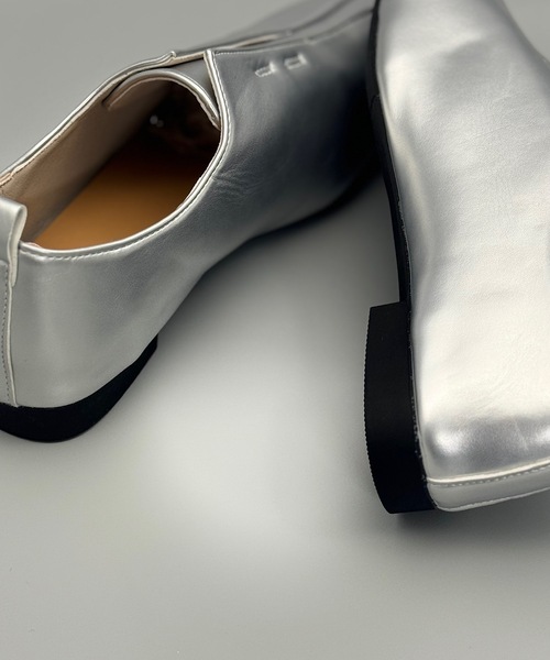【完売必至】ジルサンダー■メタリック ローファー メタリック Jil sander レザーローファー メタリックブロックローヒール