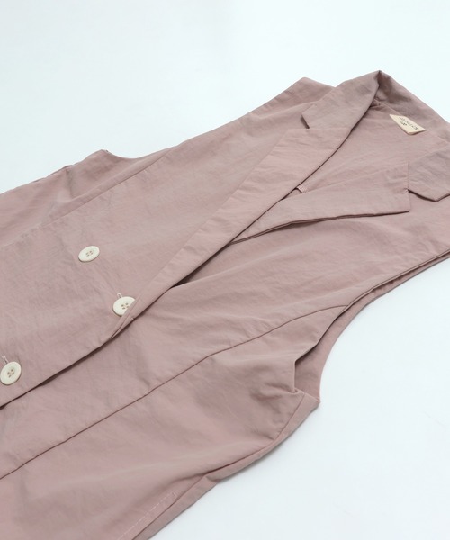 エンバ✩EMBA✩シェアードミンク✩ロングジレ✩ロングベスト✩ファーベスト✩軽い ロングジレ パールモチーフ キレイめ ベスト 2025春夏新作【lsot308