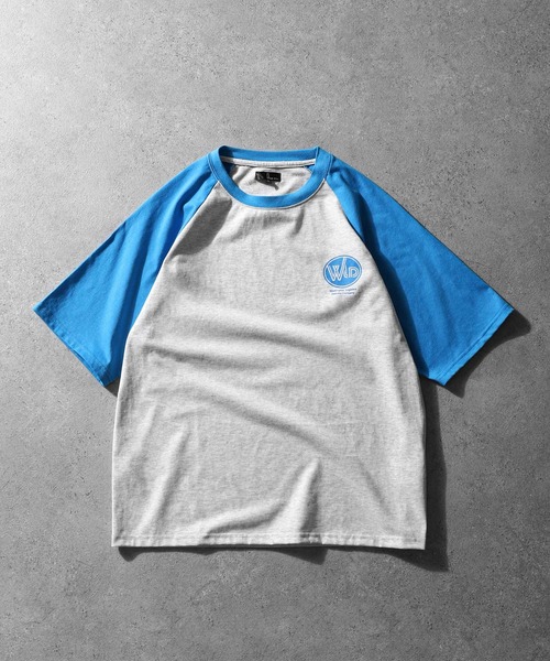 ZIP FIVE(ジップファイブ)の「【ZIP FIVE】ハーフスリーブ ビッグシルエット 左胸ワンポイント ラグラン Tシャツ(Tシャツ/カットソー・メンズ・ホワイト×ブラック/アイボリー系/ホワイト×ネイビー/オートミール・MEDIUM/LARGE)」の1枚目の写真
