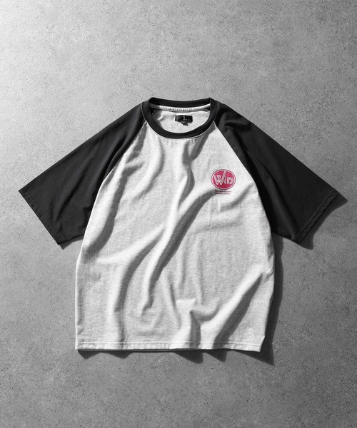 ZIP FIVE(ジップファイブ)の「【ZIP FIVE】ハーフスリーブ ビッグシルエット 左胸ワンポイント ラグラン Tシャツ(Tシャツ/カットソー・メンズ・ホワイト×ブラック/アイボリー系/ホワイト×ネイビー/オートミール・MEDIUM/LARGE)」の4枚目の写真