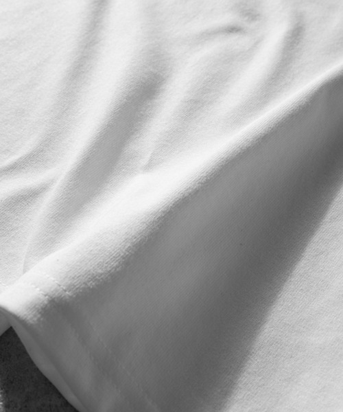 ZIP FIVE(ジップファイブ)の「【ZIP FIVE】ハーフスリーブ ビッグシルエット 左胸ワンポイント ラグラン Tシャツ(Tシャツ/カットソー・メンズ・ホワイト×ブラック/アイボリー系/ホワイト×ネイビー/オートミール・MEDIUM/LARGE)」の14枚目の写真
