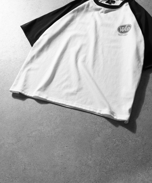 ZIP FIVE(ジップファイブ)の「【ZIP FIVE】ハーフスリーブ ビッグシルエット 左胸ワンポイント ラグラン Tシャツ(Tシャツ/カットソー・メンズ・ホワイト×ブラック/アイボリー系/ホワイト×ネイビー/オートミール・MEDIUM/LARGE)」の12枚目の写真