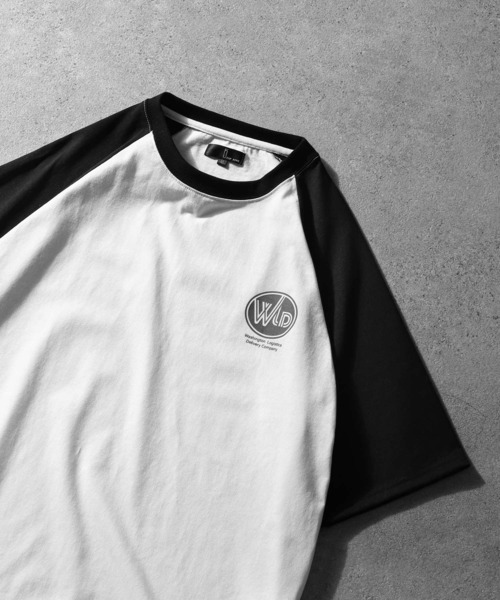 ZIP FIVE(ジップファイブ)の「【ZIP FIVE】ハーフスリーブ ビッグシルエット 左胸ワンポイント ラグラン Tシャツ(Tシャツ/カットソー・メンズ・ホワイト×ブラック/アイボリー系/ホワイト×ネイビー/オートミール・MEDIUM/LARGE)」の21枚目の写真