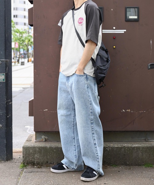 ZIP FIVE(ジップファイブ)の「【ZIP FIVE】ハーフスリーブ ビッグシルエット 左胸ワンポイント ラグラン Tシャツ(Tシャツ/カットソー・メンズ・ホワイト×ブラック/アイボリー系/ホワイト×ネイビー/オートミール・MEDIUM/LARGE)」の18枚目の写真