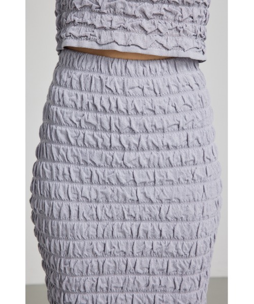 rienda（リエンダ）の「ポップコーンニットスカート 夏服 秋服（スカート・レディース・ピンク/ホワイト/ブルー/ブラック・FREE）」の18枚目の写真