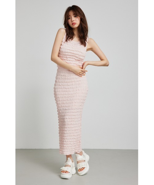 rienda（リエンダ）の「ポップコーンニットスカート 夏服 秋服（スカート・レディース・ピンク/ホワイト/ブルー/ブラック・FREE）」の21枚目の写真