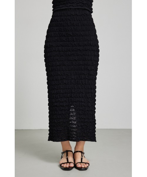 rienda（リエンダ）の「ポップコーンニットスカート 夏服 秋服（スカート・レディース・ピンク/ホワイト/ブルー/ブラック・FREE）」の11枚目の写真