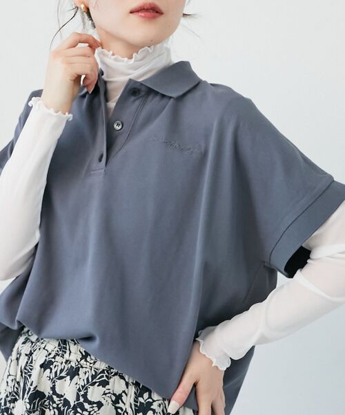 le.coeur blanc(ルクールブラン)の「シアータートル(Tシャツ/カットソー・レディース・ブラック/グレー/オフホワイト/サックスブルー/ホワイト/ネイビー・38)」の1枚目の写真