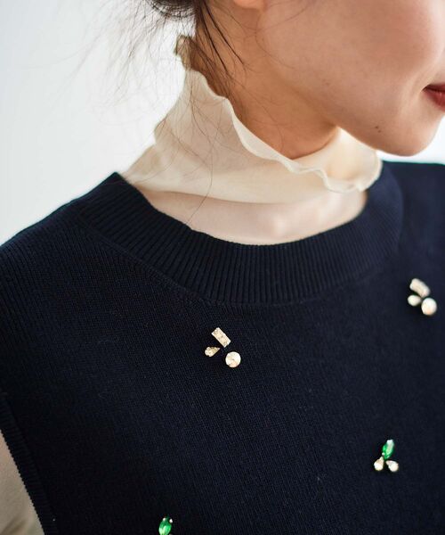 le.coeur blanc(ルクールブラン)の「シアータートル(Tシャツ/カットソー・レディース・ブラック/グレー/オフホワイト/サックスブルー/ホワイト/ネイビー・38)」の21枚目の写真