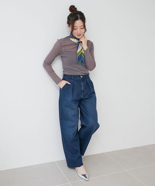 le.coeur blanc(ルクールブラン)の「シアータートル(Tシャツ/カットソー・レディース・ブラック/グレー/オフホワイト/サックスブルー/ホワイト/ネイビー・38)」の11枚目の写真