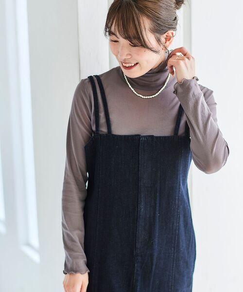 le.coeur blanc(ルクールブラン)の「シアータートル(Tシャツ/カットソー・レディース・ブラック/グレー/オフホワイト/サックスブルー/ホワイト/ネイビー・38)」の12枚目の写真