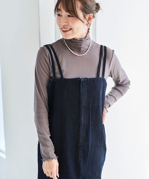 le.coeur blanc(ルクールブラン)の「シアータートル(Tシャツ/カットソー・レディース・ブラック/グレー/オフホワイト/サックスブルー/ホワイト/ネイビー・38)」の13枚目の写真