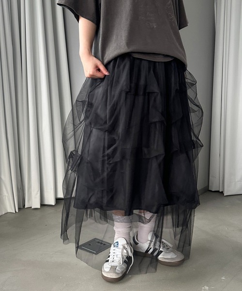 apres jour mignon(アプレジュールミニョン)の「デザインチュールスカート【ZOZOTOWN限定アイテム】(スカート・レディース・グレー/ブラック/アイボリー・MEDIUM/X-LARGE/SMALL)」の11枚目の写真