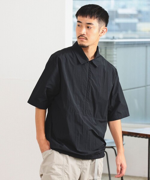 B:MING by BEAMS(ビーミングバイビームス)の「B:MING by BEAMS / ランド アンド ウォーター 撥水ナイロン プルオーバー シャツ(シャツ/ブラウス・メンズ・ブラック/ブルー系その他・SMALL/X-LARGE/LARGE/MEDIUM)」の1枚目の写真