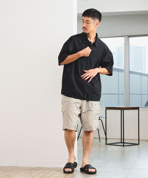 B:MING by BEAMS(ビーミングバイビームス)の「B:MING by BEAMS / ランド アンド ウォーター 撥水ナイロン プルオーバー シャツ(シャツ/ブラウス・メンズ・ブラック/ブルー系その他・SMALL/X-LARGE/LARGE/MEDIUM)」の4枚目の写真