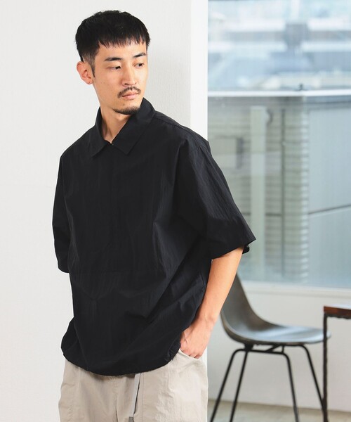 B:MING by BEAMS(ビーミングバイビームス)の「B:MING by BEAMS / ランド アンド ウォーター 撥水ナイロン プルオーバー シャツ(シャツ/ブラウス・メンズ・ブラック/ブルー系その他・SMALL/X-LARGE/LARGE/MEDIUM)」の3枚目の写真