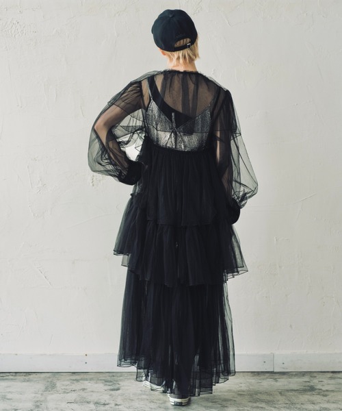 ORIENT MILLINERY ラナン　チュールドレス　ワンピース　ブラック RANUN【ﾗﾅﾝ】チュールドレス（ワンピース）｜ORIENT MILLINERY