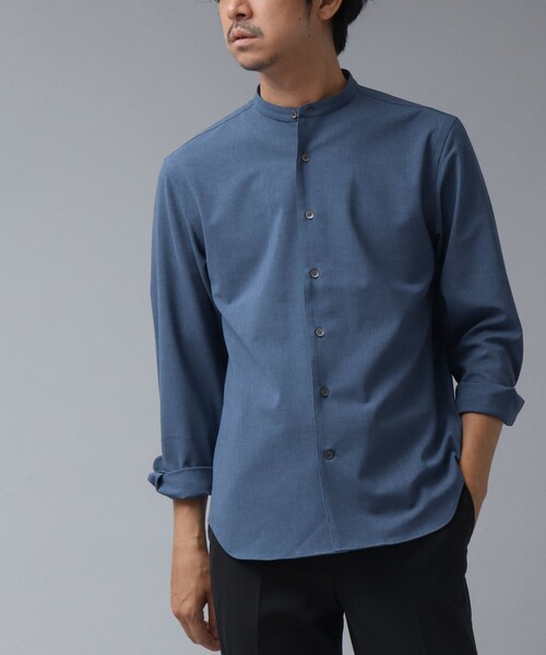 NOLLEY'S goodman（ノーリーズグッドマン）の「【ACTIVE SECT】《限定展開 / 速乾 / 防シワ》”ALL TIME DRY” スリムバンドカラーシャツ（シャツ/ブラウス・メンズ・サックスブルー/ダークネイビー/ベージュ/ブラック・S/XL/L/M）」の5枚目の写真
