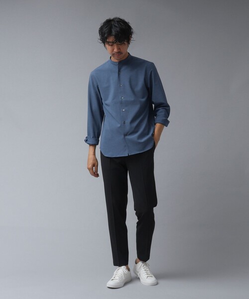 NOLLEY'S goodman（ノーリーズグッドマン）の「【ACTIVE SECT】《限定展開 / 速乾 / 防シワ》”ALL TIME DRY” スリムバンドカラーシャツ（シャツ/ブラウス・メンズ・サックスブルー/ダークネイビー/ベージュ/ブラック・S/XL/L/M）」の10枚目の写真