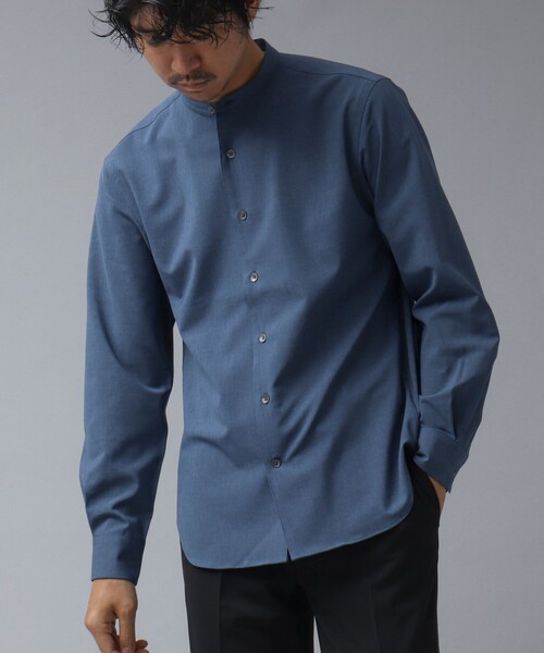 NOLLEY'S goodman（ノーリーズグッドマン）の「【ACTIVE SECT】《限定展開 / 速乾 / 防シワ》”ALL TIME DRY” スリムバンドカラーシャツ（シャツ/ブラウス・メンズ・サックスブルー/ダークネイビー/ベージュ/ブラック・S/XL/L/M）」の12枚目の写真