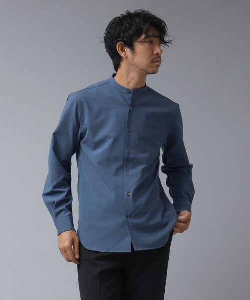 NOLLEY'S goodman（ノーリーズグッドマン）の「【ACTIVE SECT】《限定展開 / 速乾 / 防シワ》”ALL TIME DRY” スリムバンドカラーシャツ（シャツ/ブラウス・メンズ・サックスブルー/ダークネイビー/ベージュ/ブラック・S/XL/L/M）」の14枚目の写真
