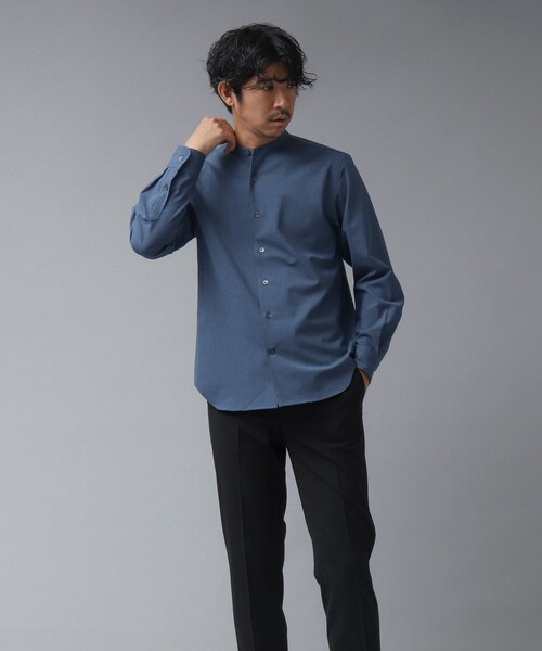 NOLLEY'S goodman（ノーリーズグッドマン）の「【ACTIVE SECT】《限定展開 / 速乾 / 防シワ》”ALL TIME DRY” スリムバンドカラーシャツ（シャツ/ブラウス・メンズ・サックスブルー/ダークネイビー/ベージュ/ブラック・S/XL/L/M）」の16枚目の写真